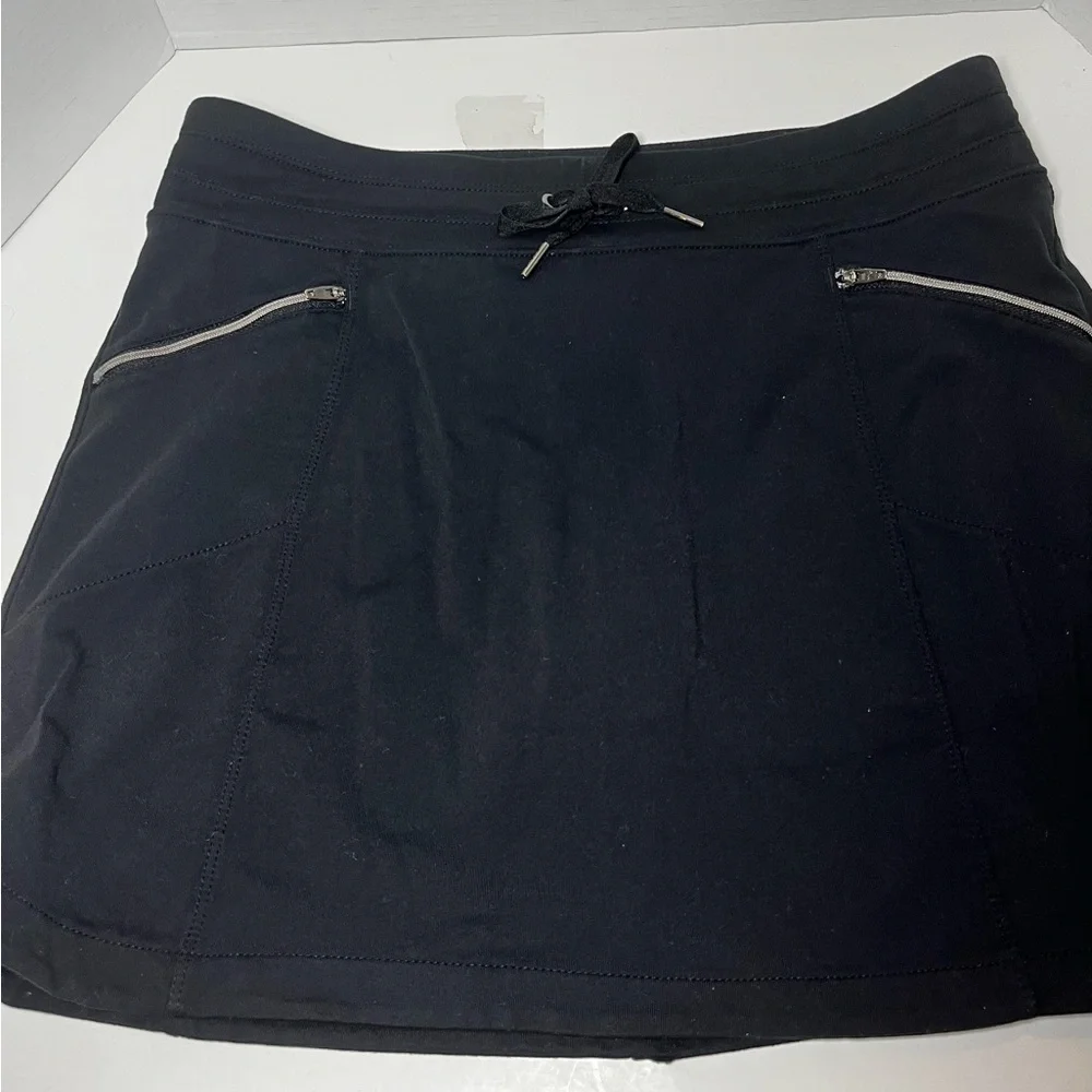 Athleta Black Reflective Relay Skort Running Skirt